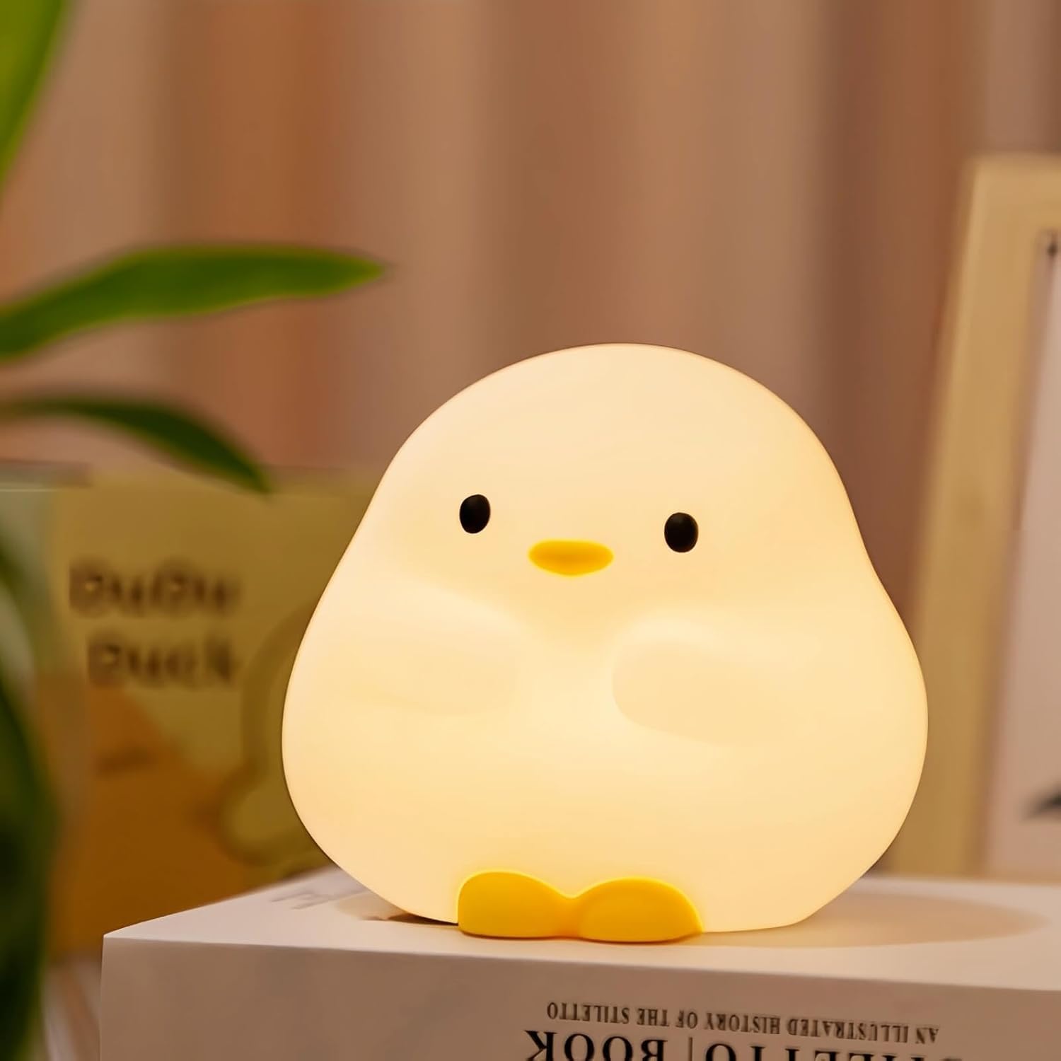 StarnearbyDuck Night Light Children, Cute Dodo Duck Night Light, Dimmable Night Lamp Baby, LED Touch Duck Lamp, USB Rechargeable Bedside Lamp, Children's Lamp, Night Light for Breastfeeding and