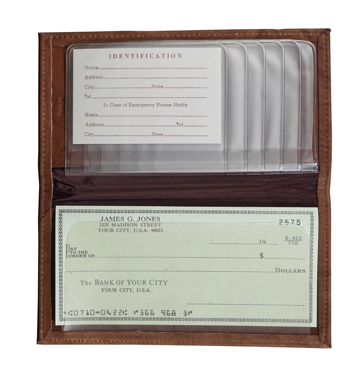 Rico New Jersey Devils NHL Embossed Brown Checkbook Cover