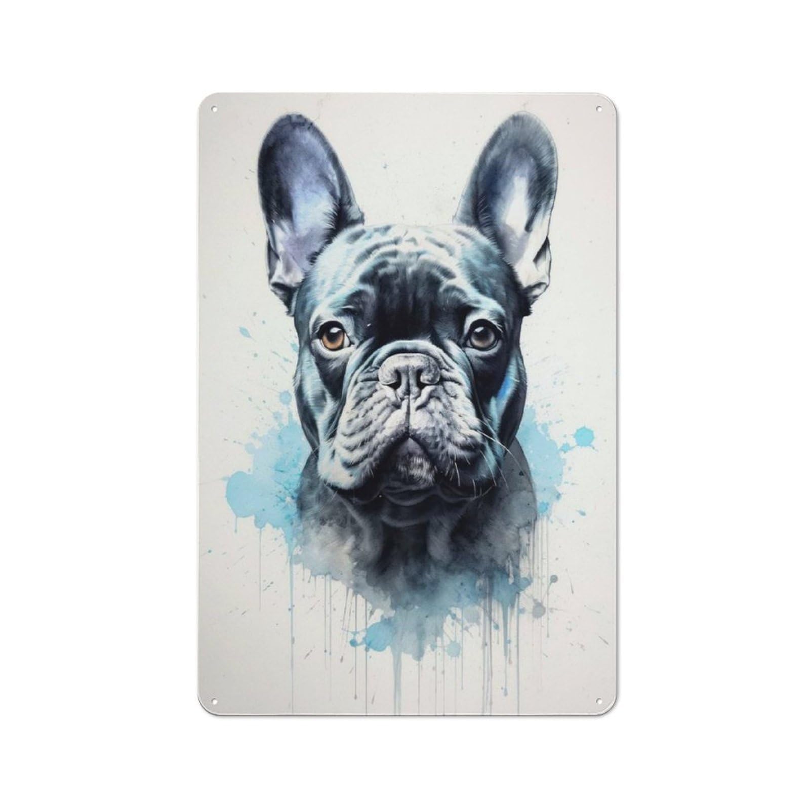 Metal Wall Sign 30x20cm Featuring French Bulldog Beauty for Pub Or Café, Housewarming Wall Decor for People Furnishing Pub And Café