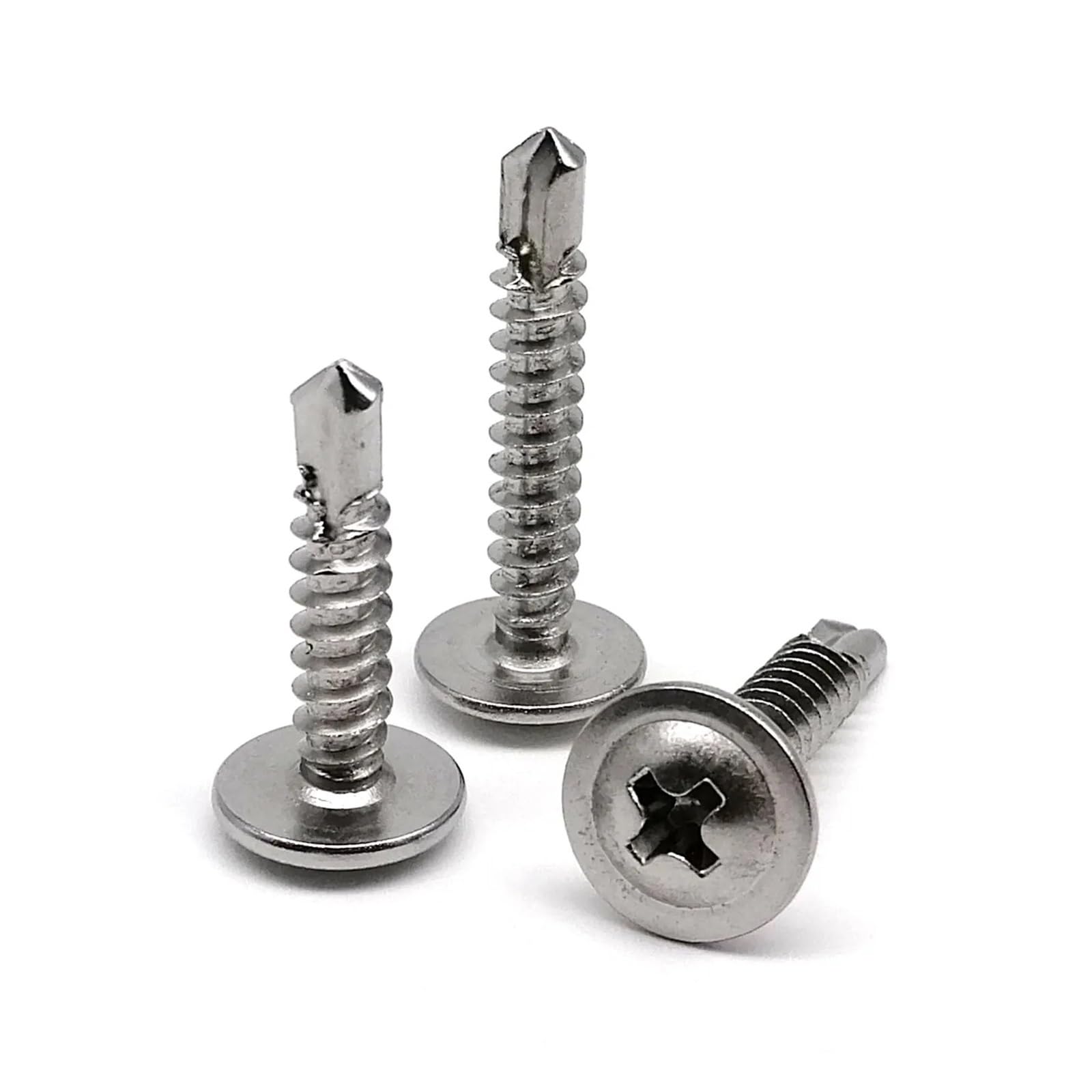 100/150 pz M4.2 .8 410 In Acciaio Inox Croce Phillips Rondella Rotonda Testa Trapano Coda Vite autofilettante Mix 5 formati Kit Set Box(M4.2 150pcs)