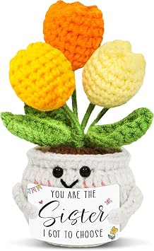 Handmade Crochet Tulip Sister Gifts - You Are The Sister I Got To Choose