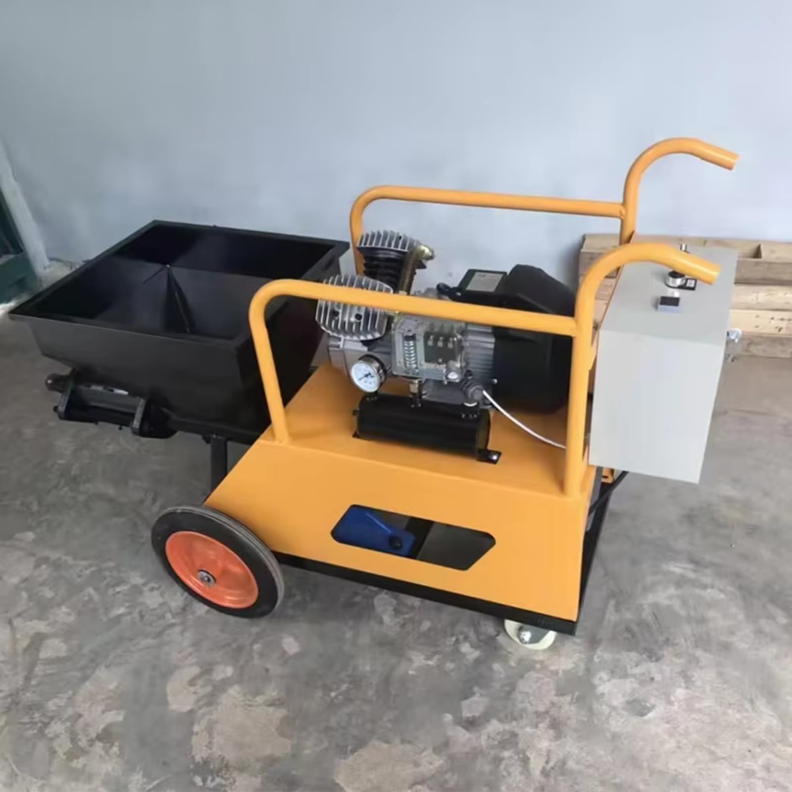 Professional Mortar Sprayer, Cement Spray Machine Plaster Pump - Heavy Duty for Wall Coating, Refractory & Siding, Large Hopper Capacity