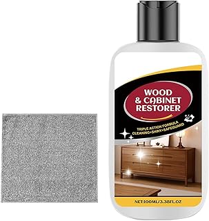 Wood Polish, Furniture Restorer for Home with 100ml Repair Oil, Cleans Dust and Dirt Residues, Restores Shine, Fills Scratches, Protects Surfaces, Prevents Fading and Adds Uv Protection for Furniture