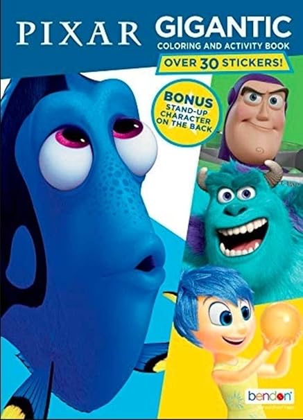 Disney Pixar 192-Page Coloring and Activity Book; Dory Nemo Toy Story  Monsters Inc Inside Out Cars; Bendon 49935