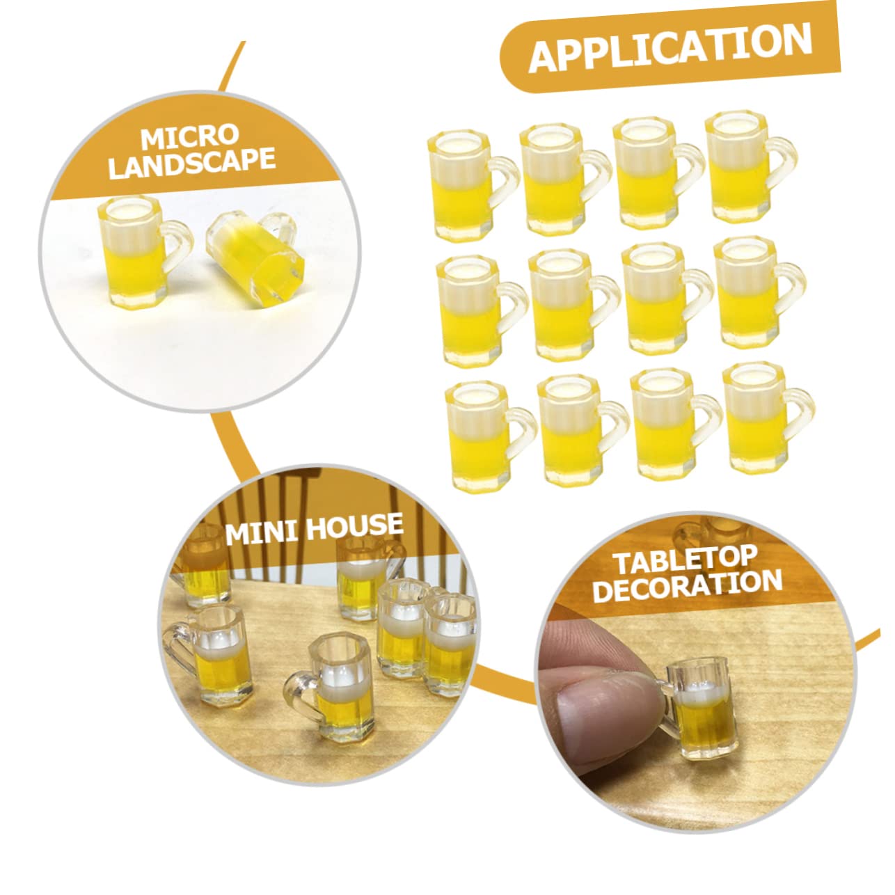 Garneck Spiel Bierkrug 40 Stk Simulation Bierkrug Wohnaccessoires Für Zu Hause Miniatur Mini-bierbecher Maschine Bastelzeug Mikrolandschaft Heimdekoration Netzsieb -hausdekoration -bierkrüge
