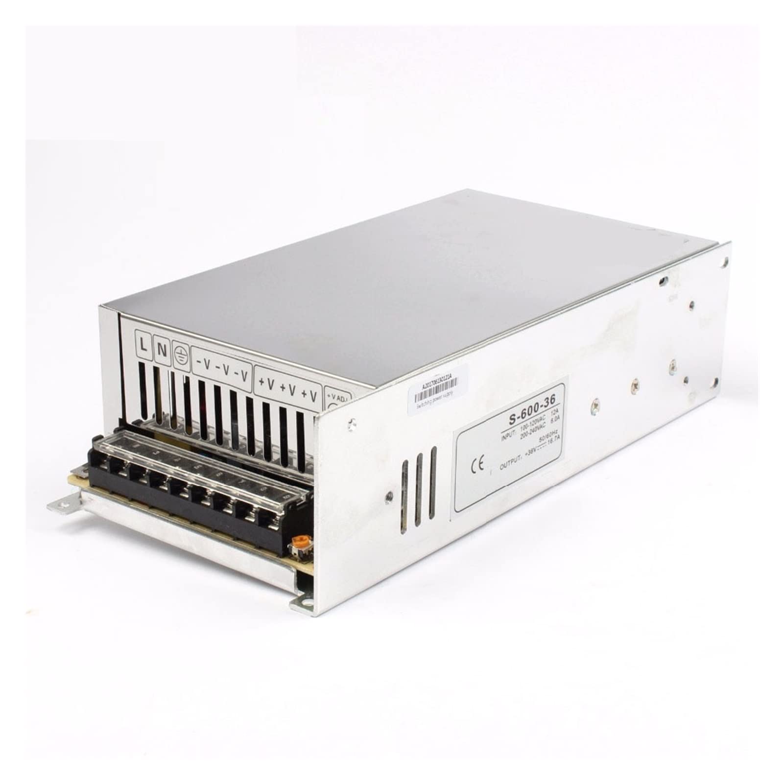 60. 0W 36V 16.6A. Immissione dell'alimentazione di commutazione dell'uscita singola for GUIDATO Strip Light. corrente alternata A Dc. Alimentazione di commutazione S-600-36 Alimentatore Switching