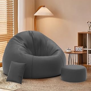 Pi Bean Bags with Beans Filled XXXXXL Bean Bag Pi Originals - Sofa Bean Bag with Cushion and Footrest - Official : BeanEly... Price In India