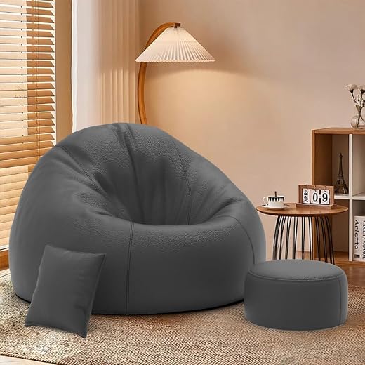 Pi Bean Bags with Beans Filled XXXXXL Bean Bag Pi Originals - Sofa Bean Bag with Cushion and Footrest - Official : BeanEly...