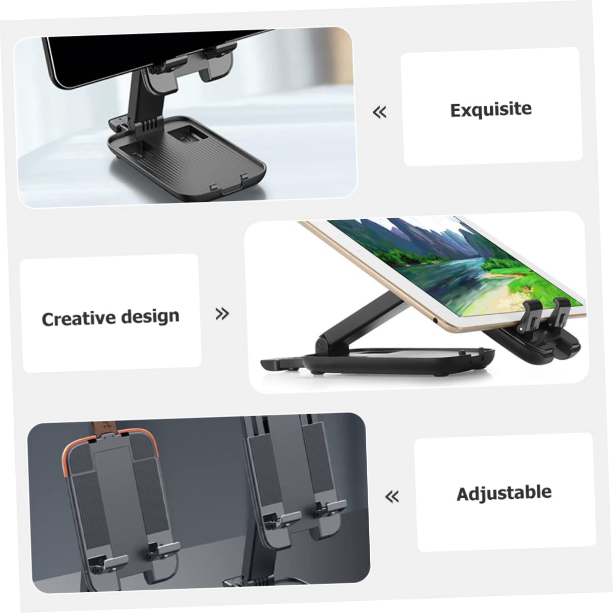 Smartphone e Tablet Pieghevole per Scrivania Holder per Videochiamate e Visione Film Design e Stabile Accessorio per Cellulari e Tablet