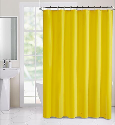 VCNY Home - Forro de cortina de ducha, forro de PEVA resistente, accesorios de baño elegantes (amarillo estilo hotel, 72 pulgadas)