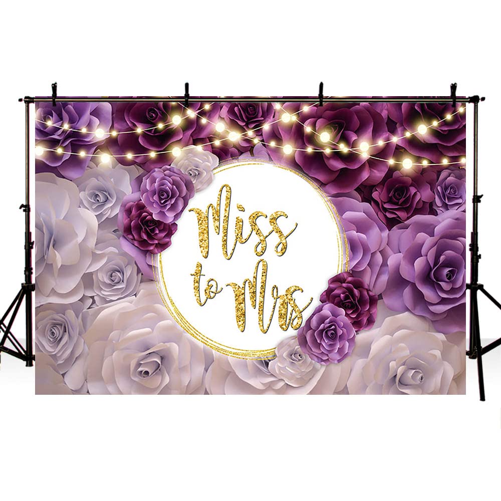 Miss To Mrs Dekoration Aperturee Brautparty Hintergrund 2.1x1.5m - Miss To  Mrs Design Aperturee Brautparty Hintergrund 210x150cm, image size:1000x1000