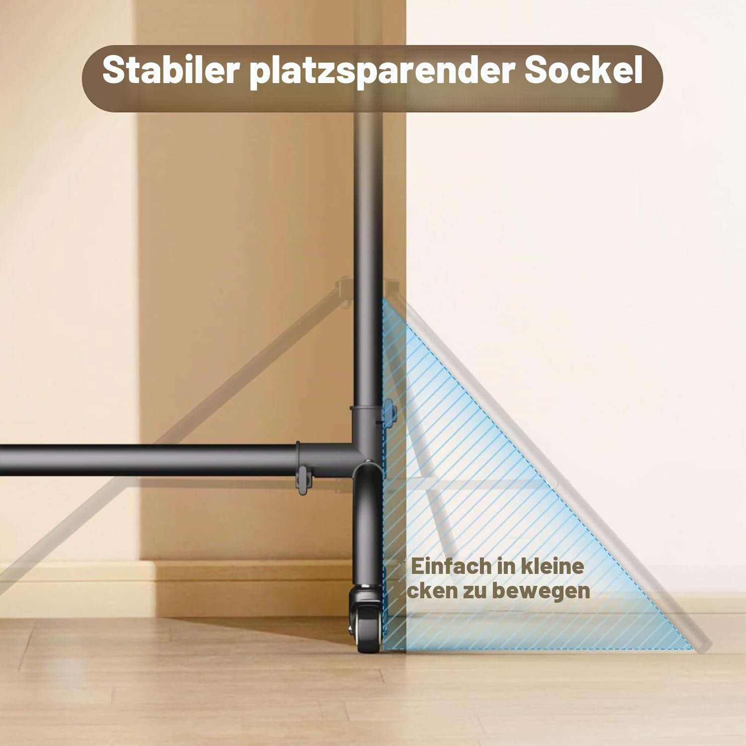 EMART Foto Hintergrund Ständer mit Rädern, 3x2,2m Verstellbarer Fotohintergrund Ständer, Foto Hintergrundsystem für Fotostudio Porträt Produktfotografie Studiofotografie