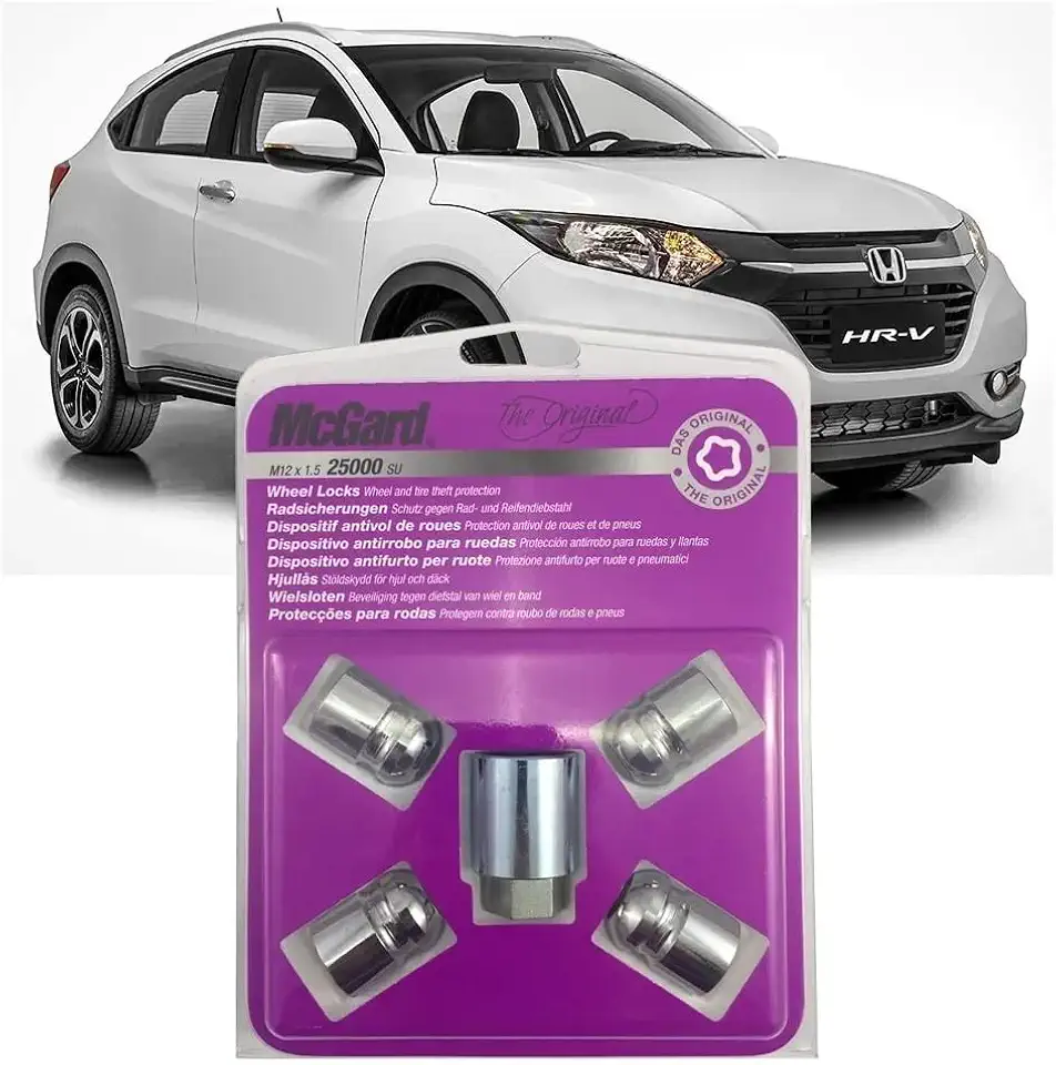 Porca parafuso Antifurto de Roda trava Original new Hrv CRV FIT CITY new civic contra roubo alta segurança 25000 SU importado cromado mcgard