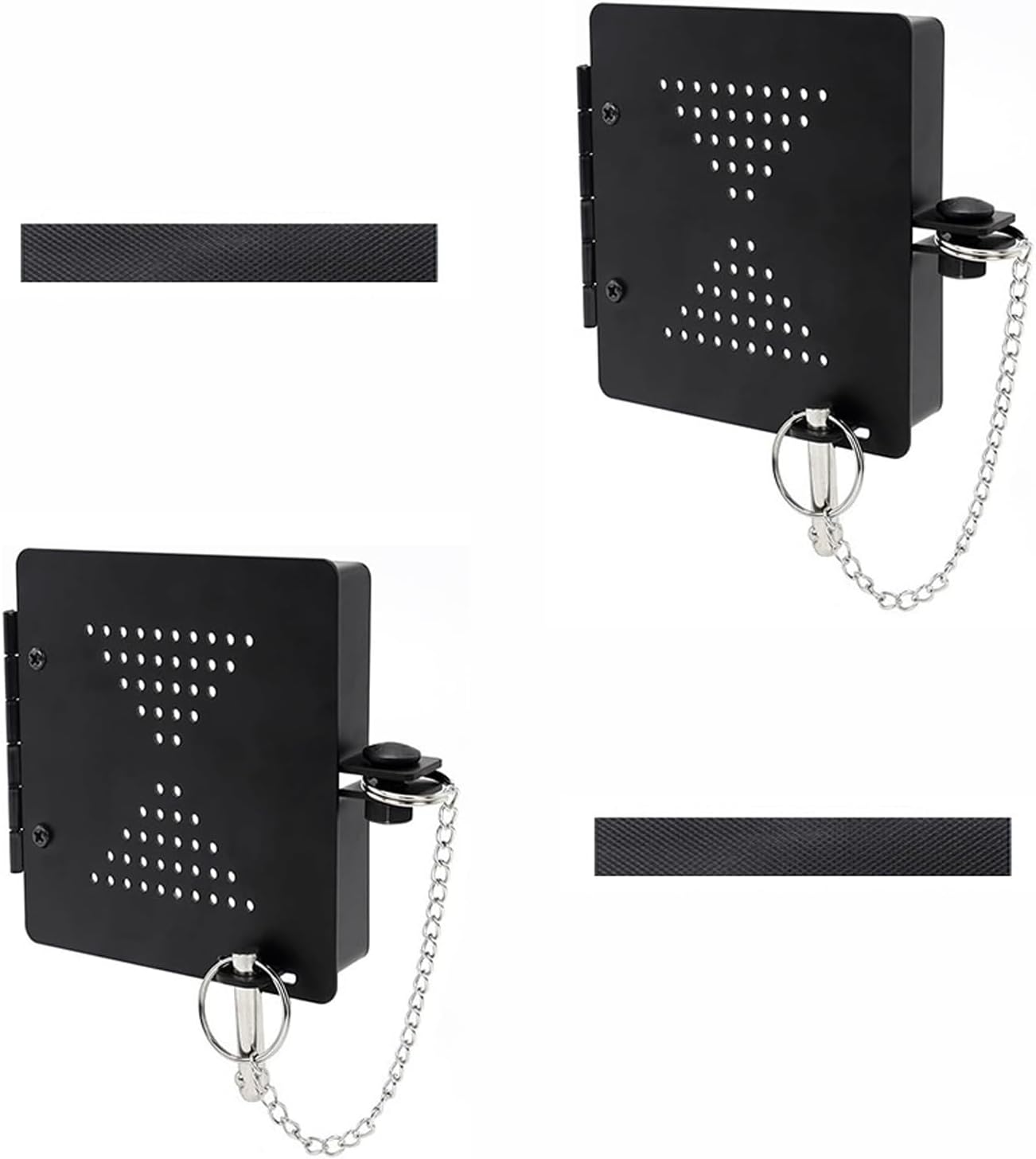 2 Pieces Aluminum RV Bumper End Cap, Sewer Hose Storage Cover with Vent Holes for 4×4 Inch Standard RV Bumpers, Travel RV Outdoor Accessory