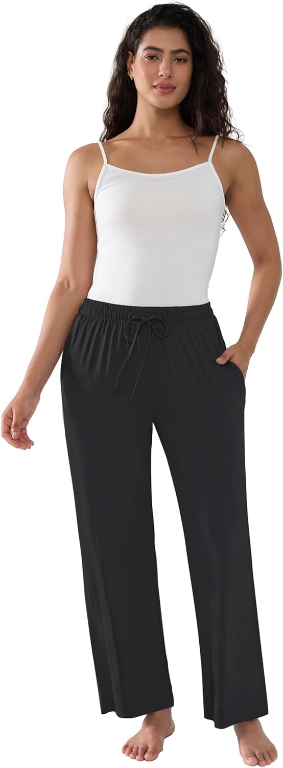 Joyaria Women's Bamboo Viscose Pajama Pants Loose Cooling Lounge Sleep Bottoms Wide Leg Lightweight Sweatpants with Pockets - Image 5