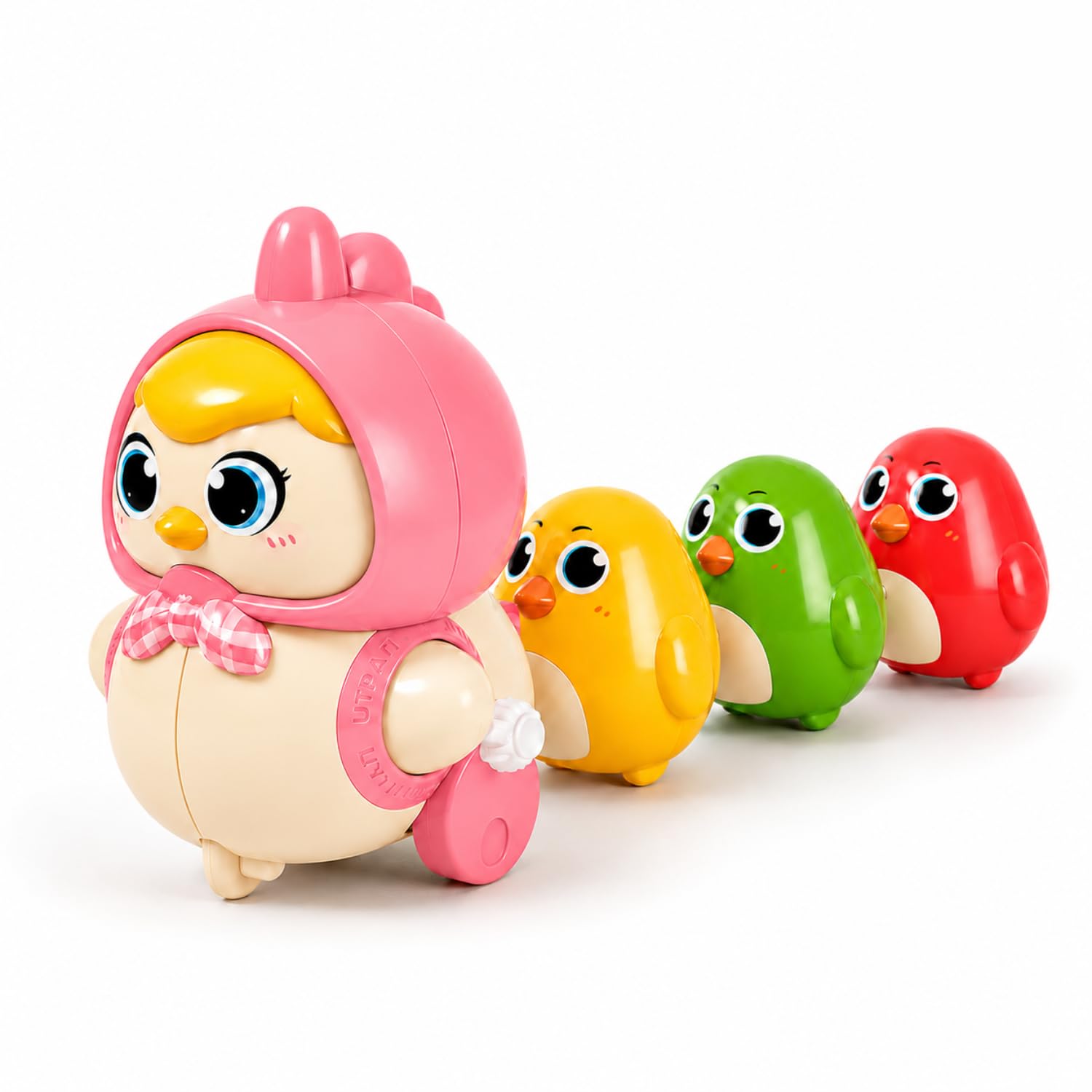 UTPATI Chicken Toys for Kids, Swinging Chain String Magnetic Hen with Chick Learning to Crawl Spring Toy, No Batteries Required, Walking Jumping Chicken Cute Windup Toy for Boys Girls Toddler-image-34