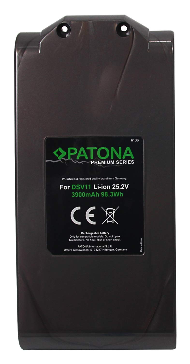 PATONA Batería para Dyson V11 SV14 Absolute, versión con Tornillos, 3950mAh | Batería para 268804-01, 269054-01, 970145-02