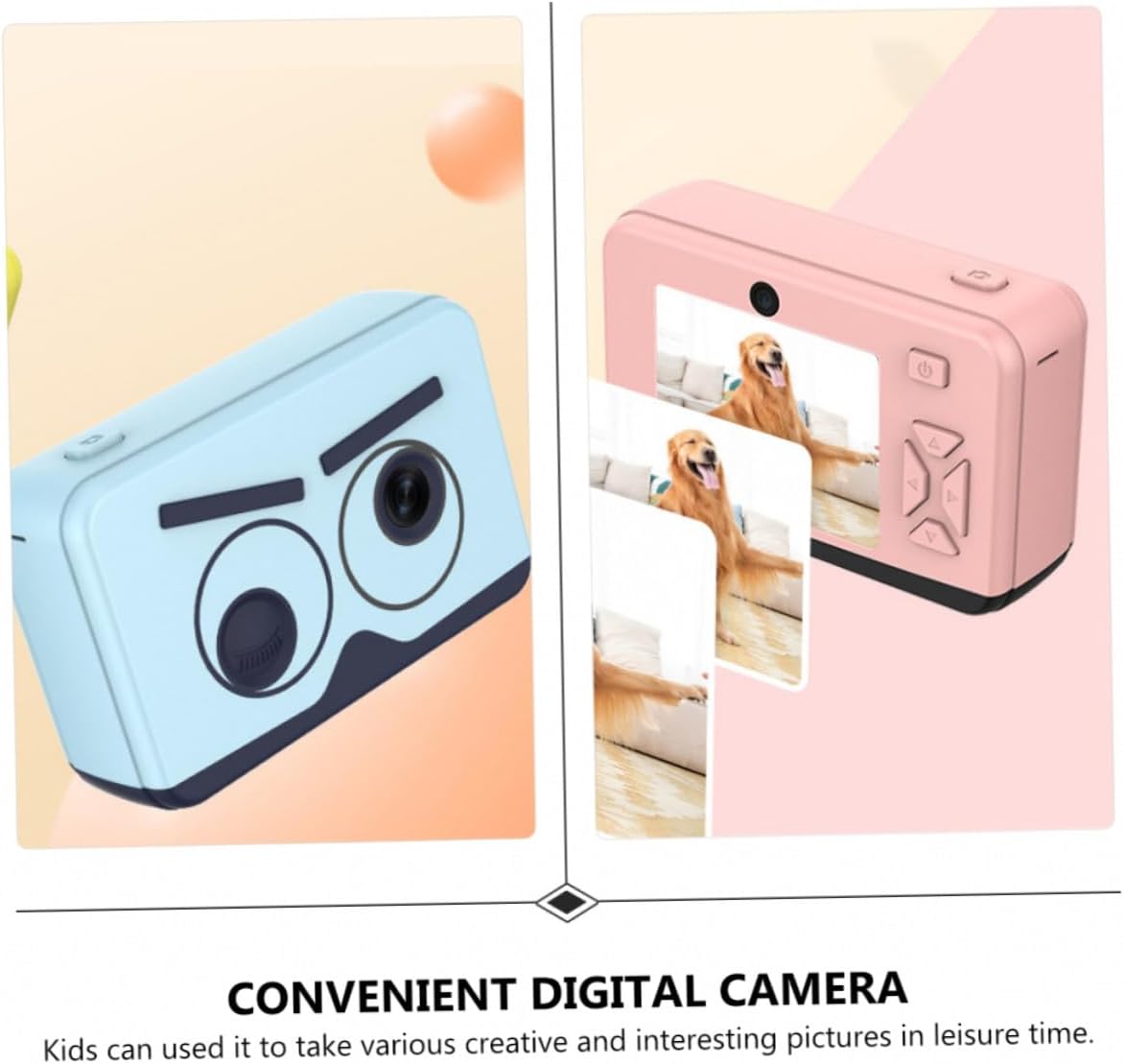 Healifty Digital Camera for Boys, Anti-Drop HD Video Recorder, Creative Portable Camera for ’s Outdoor Travel and Play Random Color