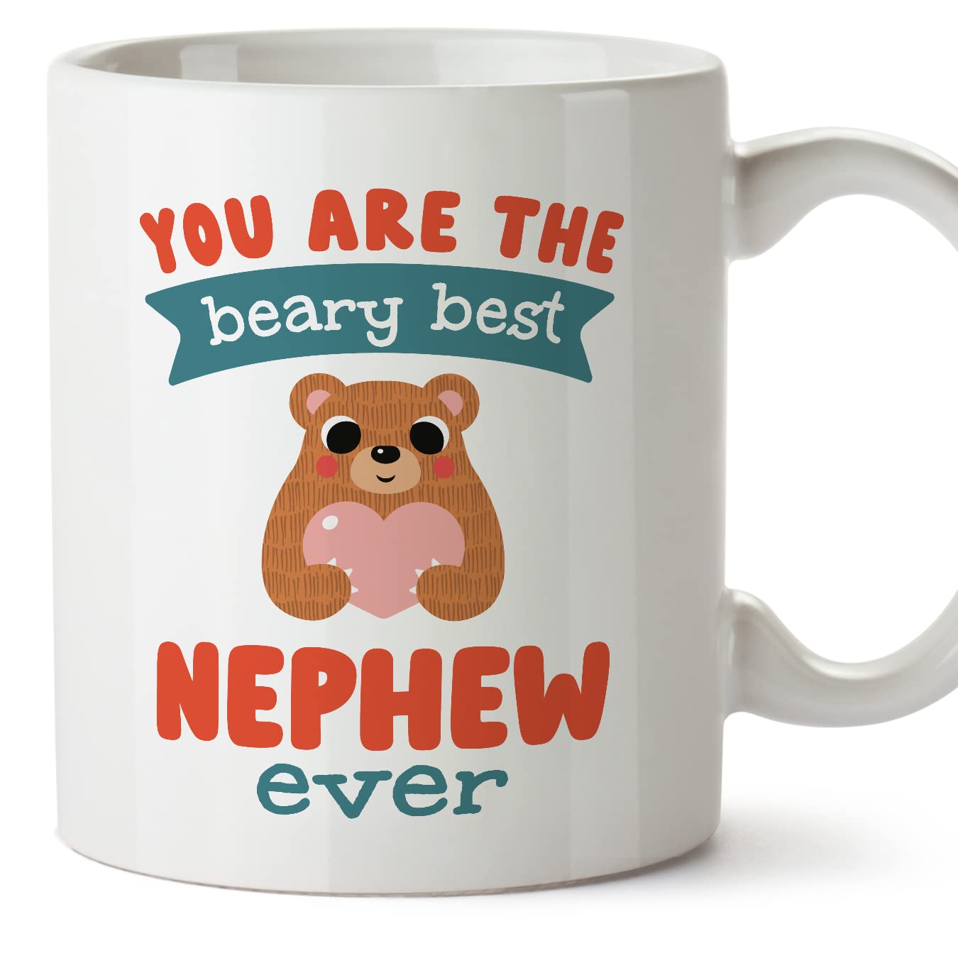 MUGFFINS Nephew Mug - in English - You are The Beary Best - Funny Gift - Ceramic 11oz Mug