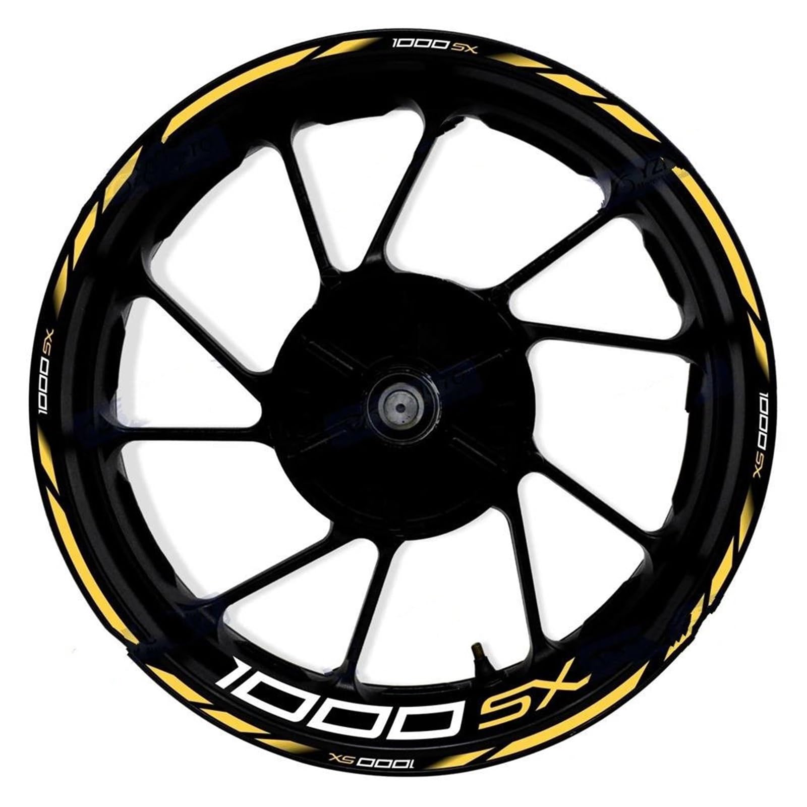 Motorcycle 17 Inch Front and Rear Stripe Decals Wheel Rim Stickers for Kawasaki 1000SX for Z1000SX(Color22)