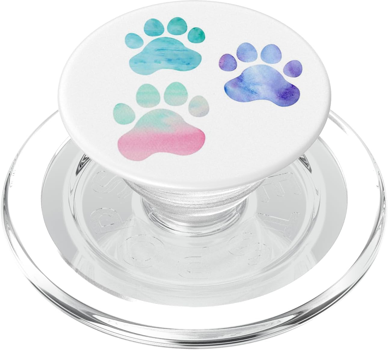 Animal Lover Gift Colorful Tracks Print Dog Cat Paws PopSockets PopGrip for MagSafe