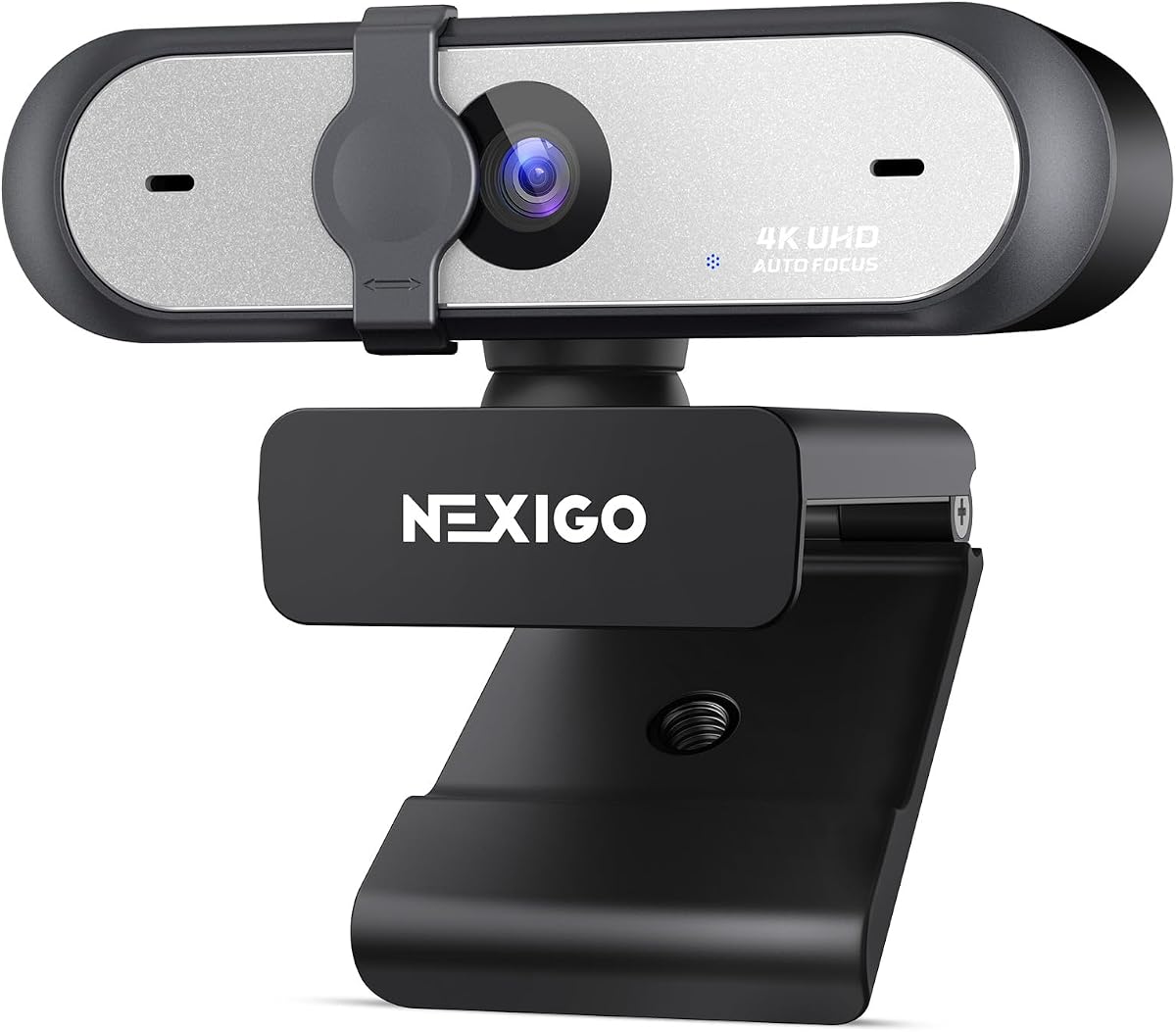 NexiGo N660P Pro 4K Webcam with Distortion-Free Lens, 1080p 60 fps Autofocus USB Streaming Camera, 3DNR, Noise-Canceling Mics & Privacy Cover, Web Cam for Gaming/Live Streaming/PC/Mac/Switch 2, Black