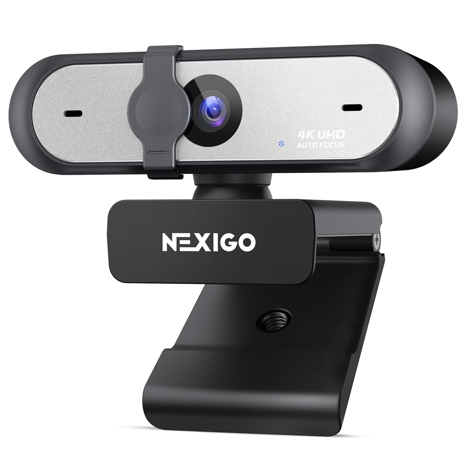 NexiGo N660P Pro 4K Webcam with Distortion-Free Lens, 1080p 60 fps Autofocus USB Streaming Camera, 3DNR, Noise-Canceling Mics & Privacy Cover, Web Cam for Gaming/Live Streaming/PC/Mac/Switch 2, Black 4K Webcam AutoFocus