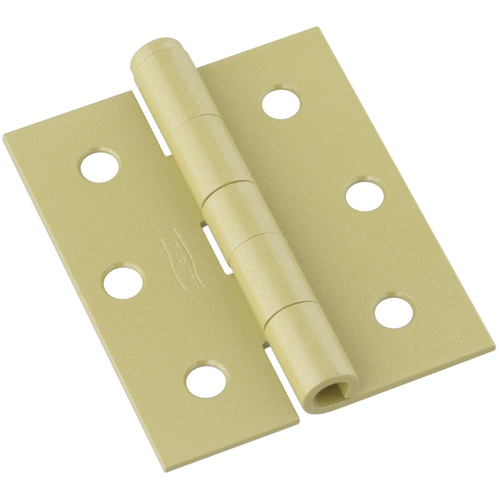 National Hardware V129 3-by-2-1/2-Inch Screen/Storm Door Hinge, 2-Pack, BakEnamel Brass