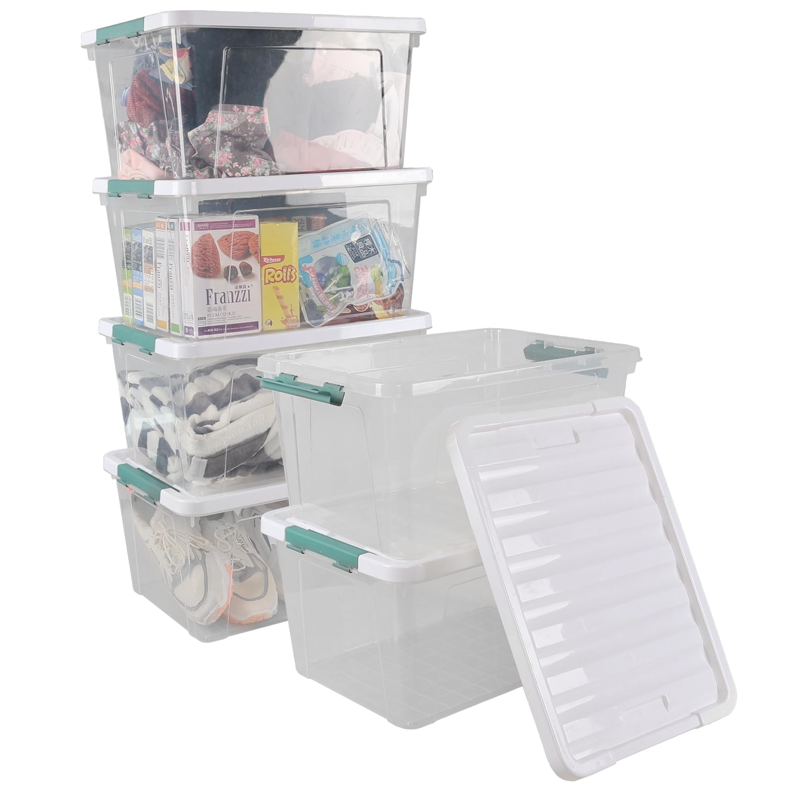 Amazon.com - Xyskin 35 Quart Clear Large Storage Box, Plastic