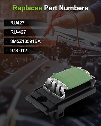 Miniatura 5 de SCITOO Regulador de resistencia del motor del ventilador HVAC del calentador de aire acondicionado para 1997-2000 para Ford Contour, para enfoque,