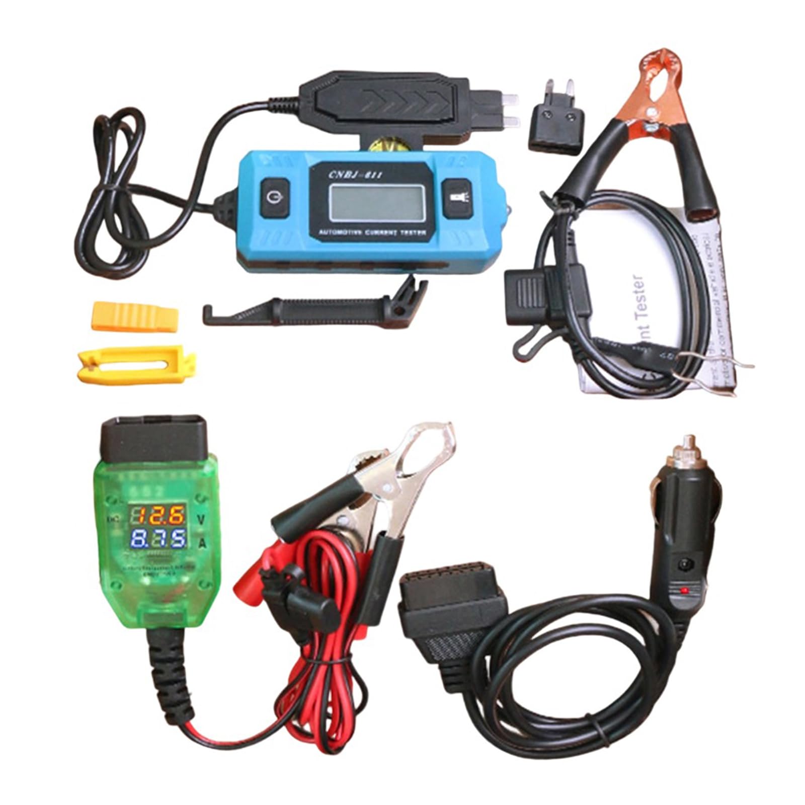 Ensemble professionnel de détecteur de courant sombre de voiture ABS avec outil d ' entretien de lampe de poche Ensemble professionnel de détecteur de courant sombre de voiture ABS avec outil de lampe