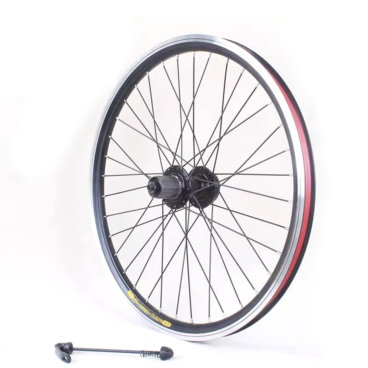 50.8 cm 451 składane zestawy kół rowerowych 20x13/8 11/8 koła V-brake/hamulec tarczowy Quick Release 36H piasta ze stopu aluminium przednia i tylna przerzutka koła do 7/8/9/10 prędkości (przód + Rea)