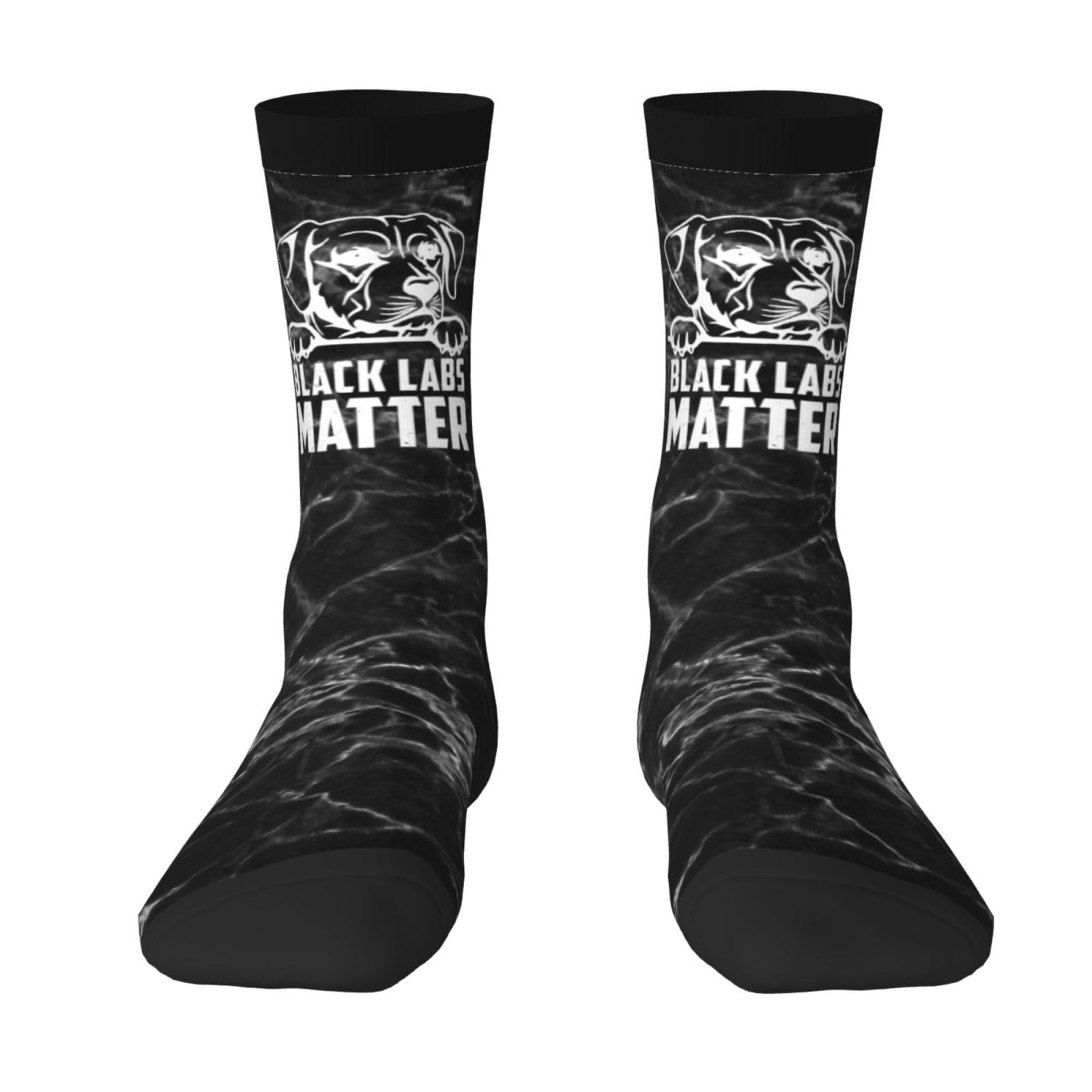 Haebfsl Black Labs Matter Labrador Women'S Cushion Crew Sock Soft Casual Mid-Calf Socks