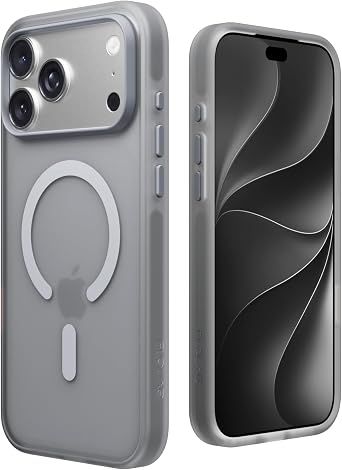 FLOLAB Surtect 2.0 Tri-Fusion Magnetic for iPhone 18 Pro Max / 17 Pro Max Case Protective Slim Design Magsafe Compatible Military Grade - Silver Grey