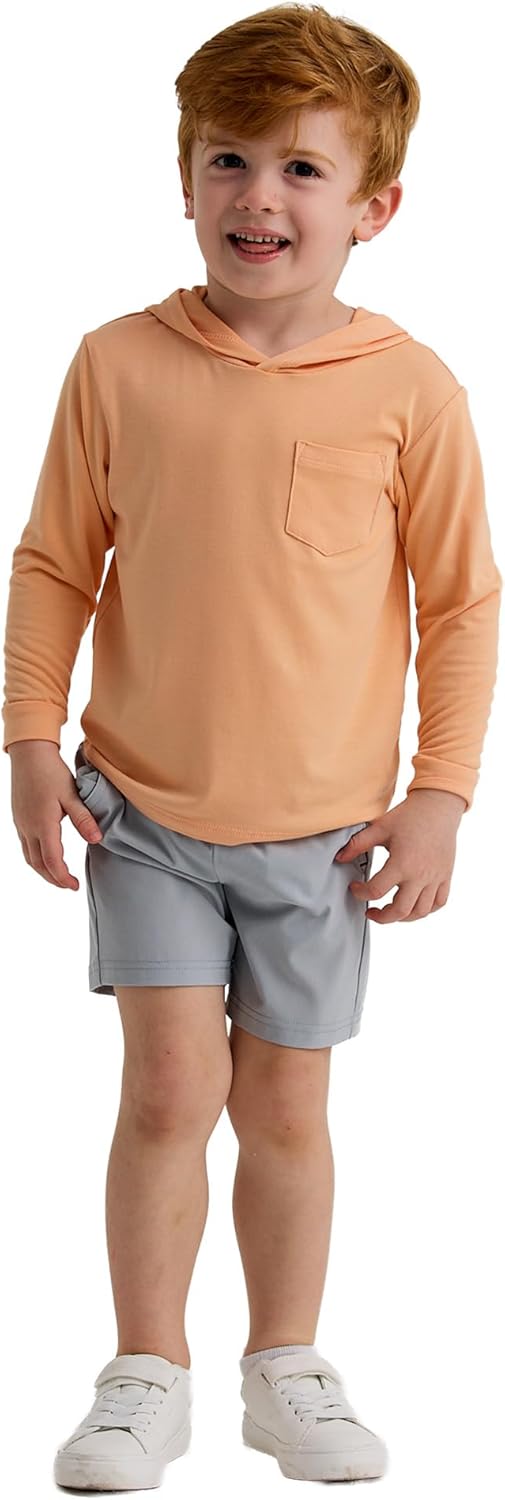 Free Fly Toddler Breeze Short - Quick-Dry, Moisture-Wicking, Breathable Shorts with Sun Protection UPF 50+ - Aspen Grey, 6 Years