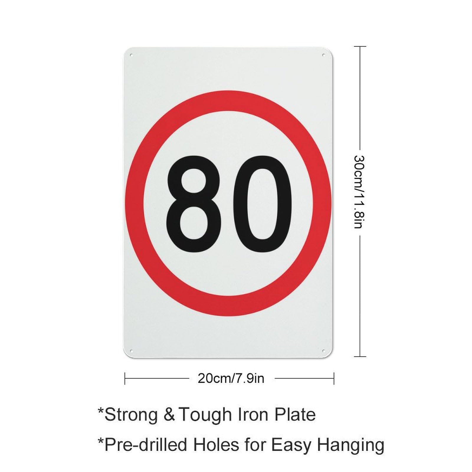 Amazon.com: Speed Limit 80 Kph Sign Safe Sign, Signs Outdoor, 12 X