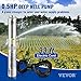 VEVOR Deep Well Submersible Pump, 0.5HP/370W 230V/60Hz, 28GPM 167 ft Head, with 33 ft Electric Cord, 4 inch Stainless Steel Water Pumps for Industrial, Irrigation and Home Use, IP68 Waterproof Grade