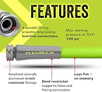 Vista 4 de Flexzilla - HFZG503YW - Manguera de entrada, 3 pies, verde Zilla