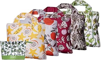 Envirosax Reusable Pouch Sets Polyester Shopping Grocery Bags Set of 5 Gardeners Delight Water Resistant