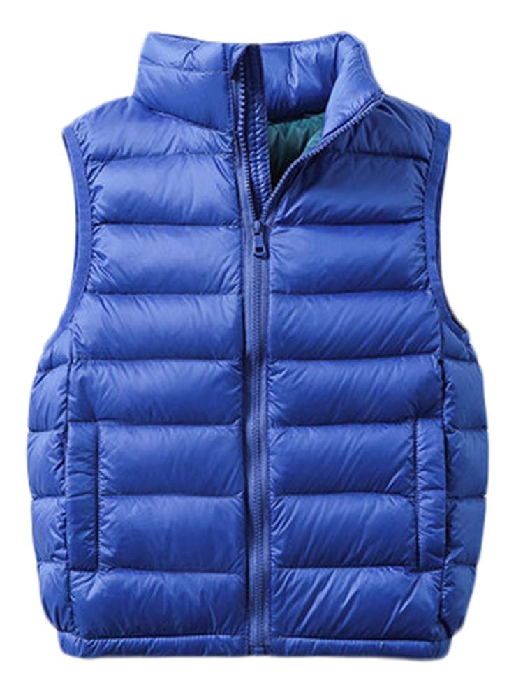SK Studio Ragazza ragazzo Gilet Piumini Cappotto Imbottito Senza Manica da Bambini Zip Up Giubbotto Invernale