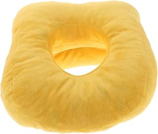 Face Down Memory Foam Pillow Single for Comfortable Napping and Piercing Aftercare Breathable Mesh Removable Washable Cover for Elderly and Patients Yellow