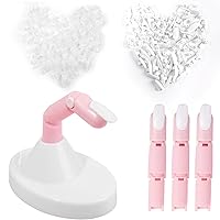 Vista 12 de Dedos de práctica para uñas acrílicas, dedos falsos movibles flexibles para practicar uñas postizas, 1 práctica de dedo rosa ajustable, 1 base