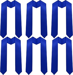 WILLBOND 6피스 졸업 스톨 새시 클래스 2026 유니 성인 명예 스톨 승화 축하 졸업생 새시 152.4cm(60인치)
