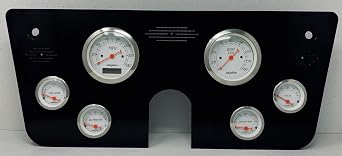 1967 1968 1969 1970 1971 1972 Chevy Truck 6 Gauge Dash Panel Insert Set Powder Coated White