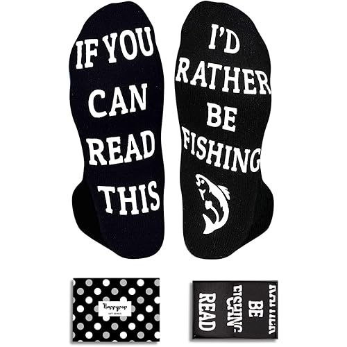 HAPPYPOP Racing Gifts for Men - Wrestling Football Fishing Gifts, Funny Socks for Him