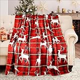 Design de Noël: Ce plaid imprimé recto-verso crée instantanément une atmosphère de Noël. Orné de motifs numériques adorables - sapins de Noël stylisés, chaussettes et bonbons - il diffuse la magie des fêtes dans votre intérieur