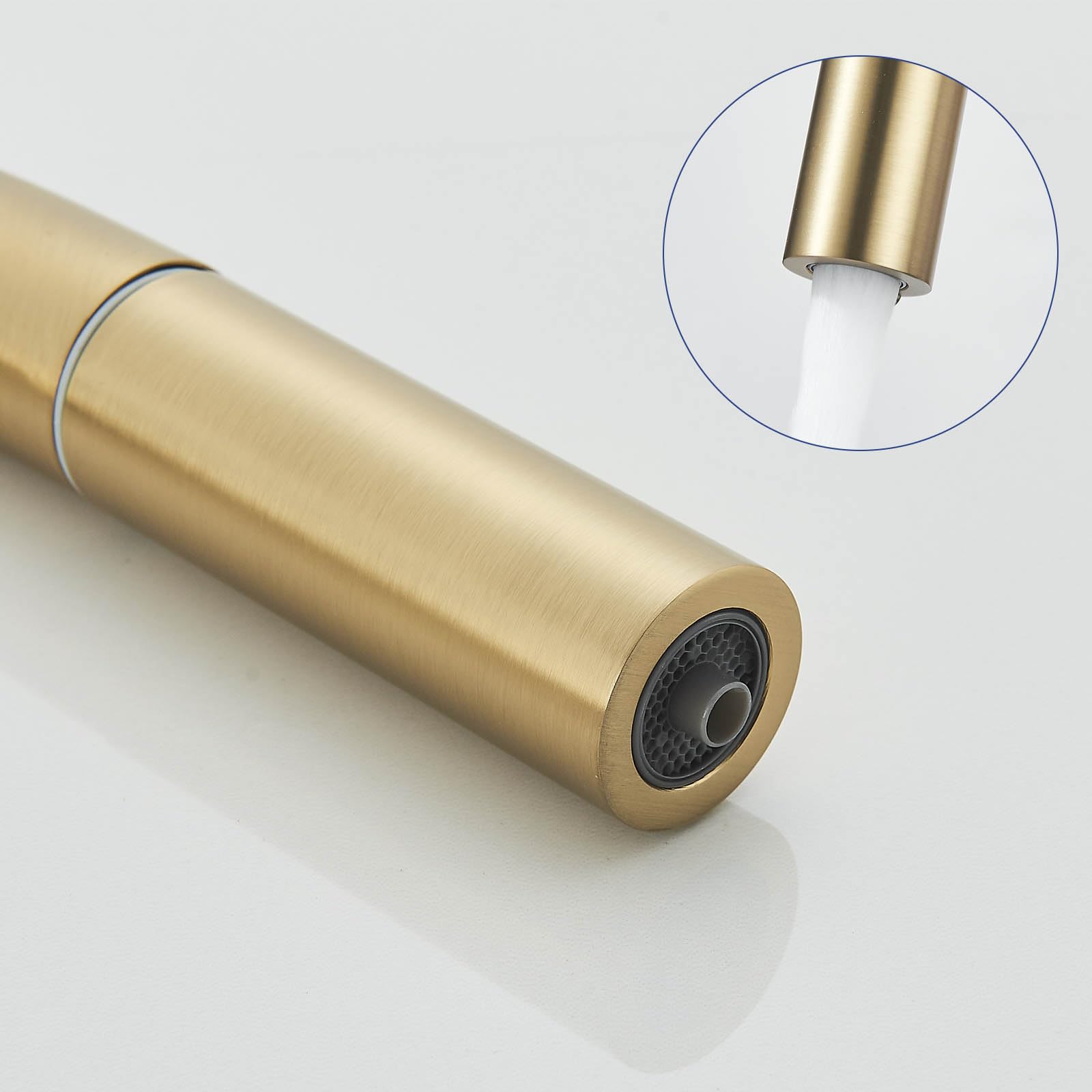 Rubinetto da cucina a 3 vie, miscelatore da cucina in oro spazzolato,Filtro via Osmose Rubinetto da cucina dorato spazzolato,Rubinetti da cucina, girevole a 360 gradi, facile installazione