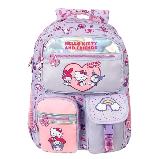 Mochila Infantil De Costas Escolar Juvenil Hello Kitty Original