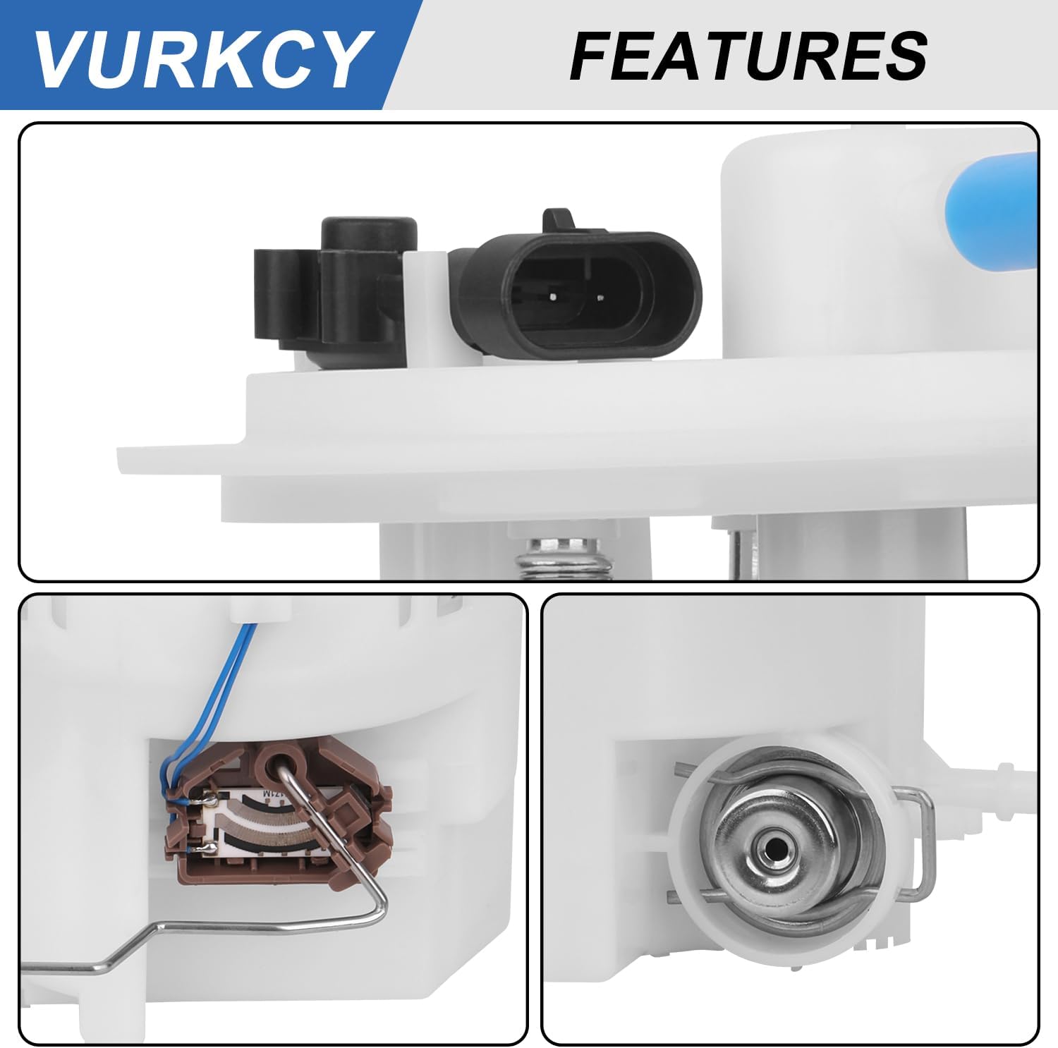 Electric Fuel Pump Module Assembly with Pressure Sensor Compatible with Hyundai Santa Fe 2007 2008 2009, 2.7L 3.3L V6, Gas, Replacement E8821M 31110-0W000 - Image 6