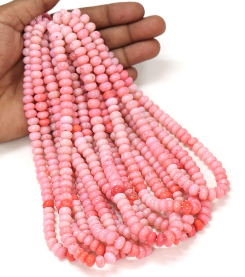 Perles en opale rouge naturelle pour fabrication de bijoux - Pierre précieuse pour collier